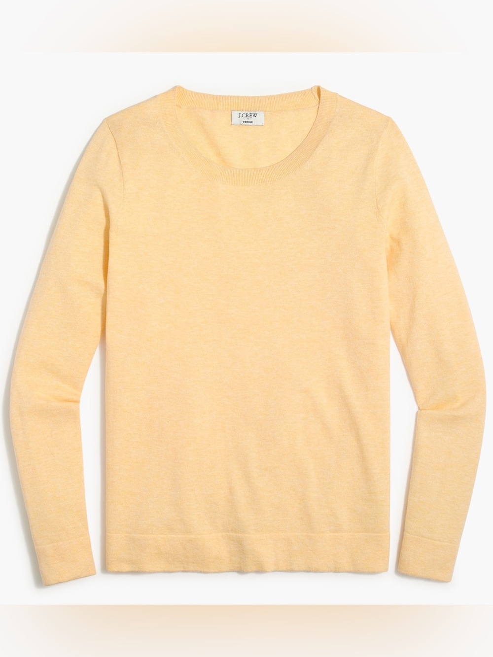 New J. Crew Vintage Style Teddie Yellow 100% Cotton Retro XS Crewneck Sweater